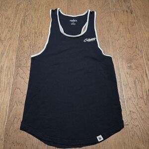 YoungLA Muscle Tank Top Mens Large Black and White Activewear Gym